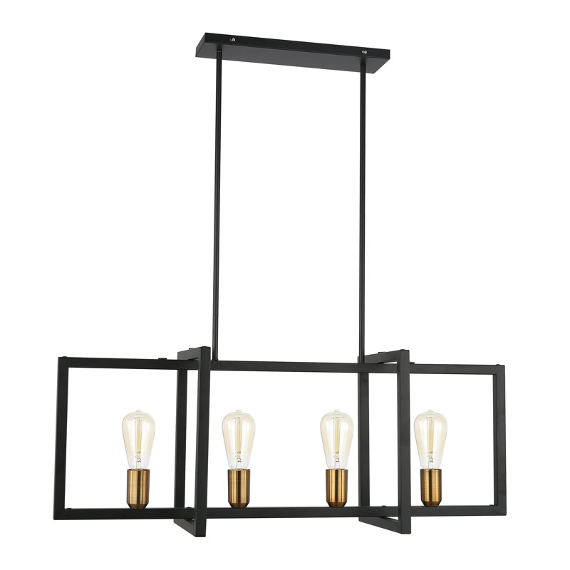 Gracie Oaks Barkingside 4 Light Kitchen Island Linear Pendant